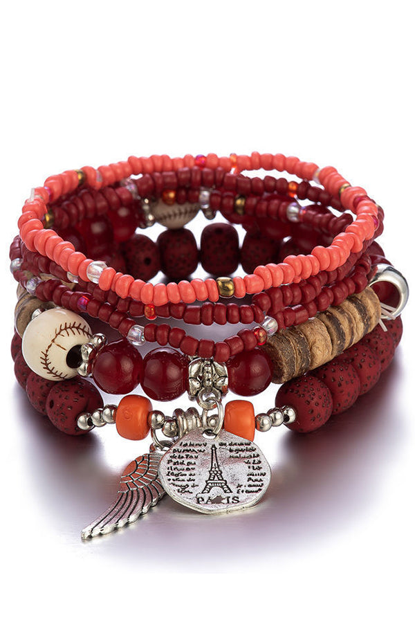 Stylish Bohemian Multi-Layer Elastic Beaded Bracelet