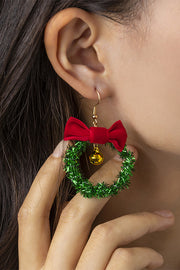 LIlipretty Christmas Tree Tassel Garland Bell Earrings Earrings