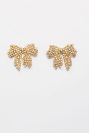 Crystal Couture Rhinestone Bow Earrings