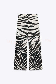 Breath of Freedom Animal Print High Rise Pocketed Wide Leg Pants