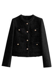 Lilipretty Joy To The World Tweed Metal Button Pocket Jacket