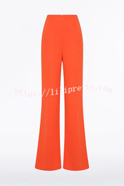 Perfect Balance Asymmetric Draped Cape Top and High Waist Flared Pants Set