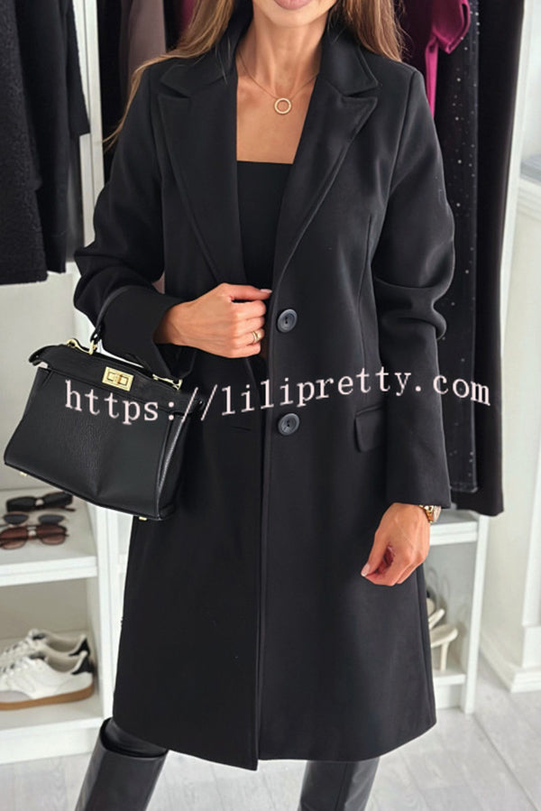 Fashionable Casual Lapel Long Sleeve Single Breasted Loose Coat