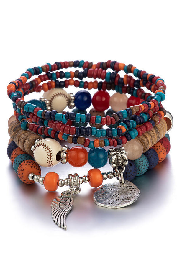 Stylish Bohemian Multi-Layer Elastic Beaded Bracelet