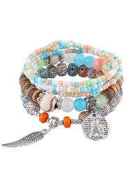 Stylish Bohemian Multi-Layer Elastic Beaded Bracelet