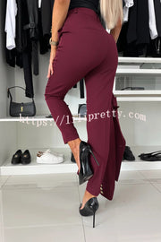 Feeling of Confidence High Rise Pocketed Tapered Pants