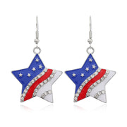 Independence Day American Flag Soft Metal Earrings