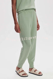 Sheridan Half-Zip Neck Short Sleeve Sweatshirt and Elastic Waist Pocket Jogger Set