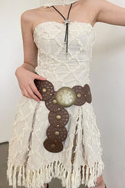 Ethnic Retro Round Hollow Belt