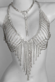 Sexy Backless Handmade Rhinestone Bra