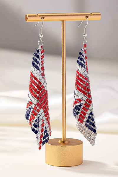Independence Day American Flag Soft Metal Earrings