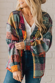 Lilipretty Multicolor Brushed Check Western Button Jacket