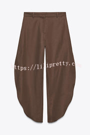 Fashion Slim-fit One-shoulder Stretch Bodysuit and Casual Side-slit Pants Set