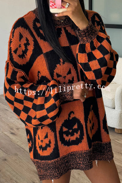 Halloween Casual Loose Crew Neck Sweater