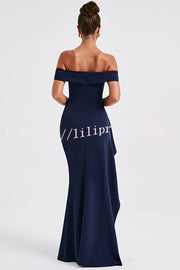 Sexy Lady Off Shoulder High Slit Maxi Dress