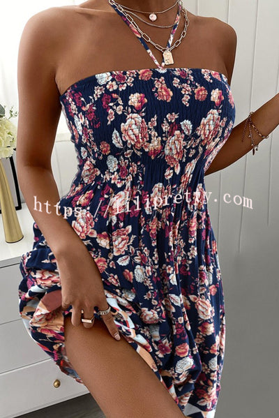 Lilipretty® Unique Printed Sleeveless Halterneck Mini Dresses