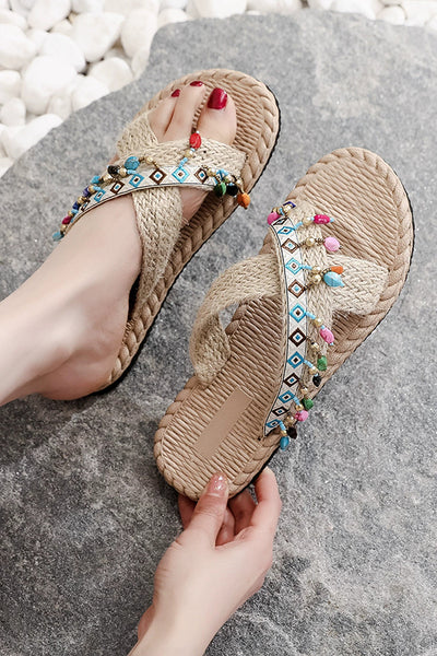 Bohemian Ethnic Style Tassel Beach Shoes