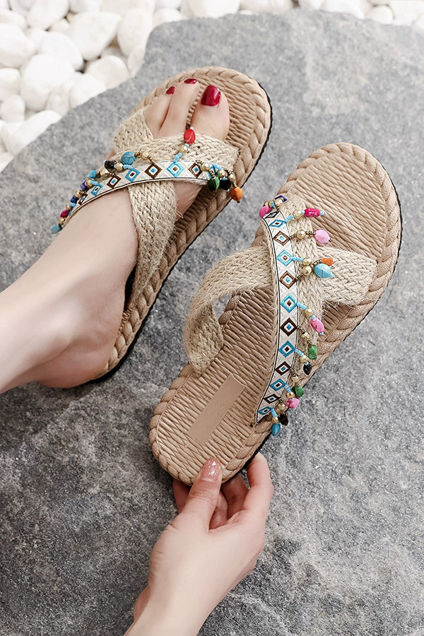 Bohemian Ethnic Style Tassel Beach Shoes