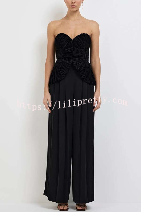 Show Exquisiteness High Rise Pleated Wide Leg Pants