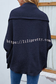 Lilipretty FIDOVIT Solid Round Neck Dolman Sleeve Cardigan