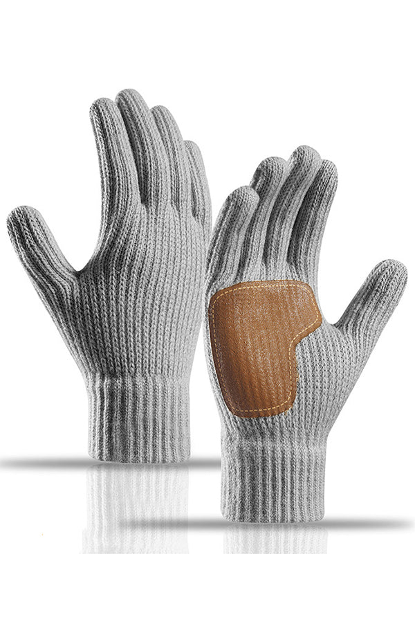 Outdoor Cycling Non-slip and Cold-proof Knitted Touchscreen Gloves
