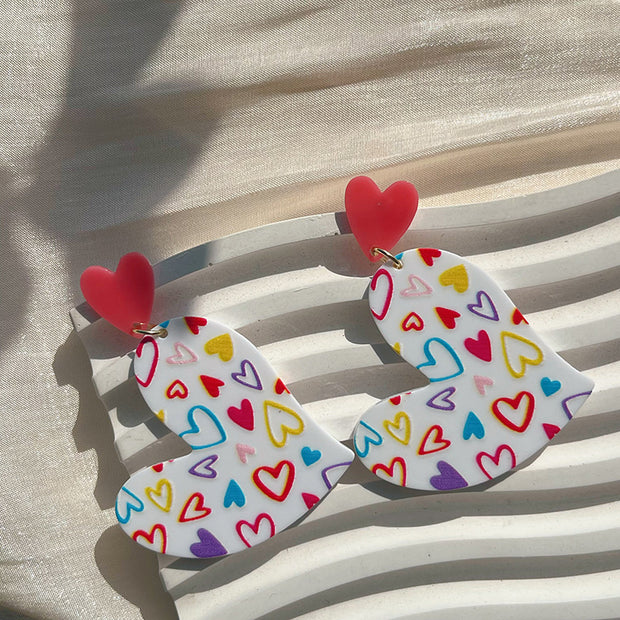 Valentine's Day Irregular Heart-shaped Earrings