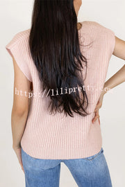 Solid Color V-neck Sleeveless Casual Loose Vest