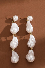 Dreamy Gem Pearl Drop Earrings