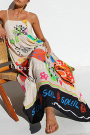 Lilipretty® Rosalinda Unique Print Back Tie-up Lightweight Maxi Dress