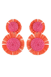 Resort Style Handwoven Floral Earrings