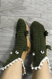 Christmas Knitted Crocodile Socks