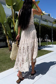 Lilipretty® Summer Getaway Look Crochet Lace Irregular Hem Loose Tank Top