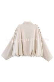 Fashion Lapel Long-sleeved Casual Bomber Jacket