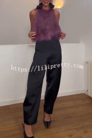 Flowing Elegance Layered Tassels Round Neck Sleeveless A-line Tank