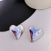 Large Bubble Heart Earrings