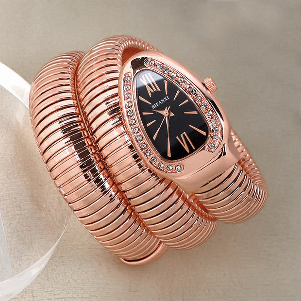 Fashionable Quartz Snake Bracelet Watch