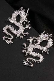 Vintage Dragon Engraved Earrings