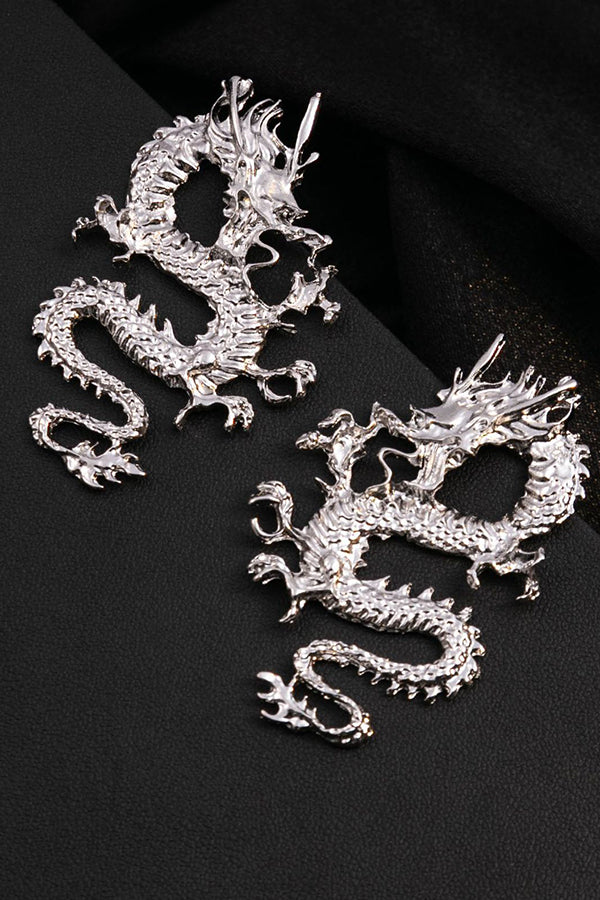 Vintage Dragon Engraved Earrings