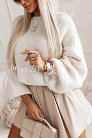 Solid Color Loose Open Back Bow Knitted Casual Sweater