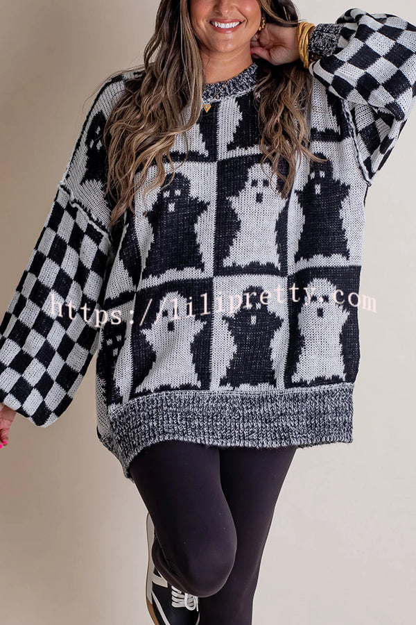 Halloween Casual Loose Crew Neck Sweater