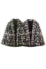 Leopard Print Loose Lapel Pocket Jacket