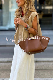 Fashionable Loose Sleeveless Pocket Casual Vest