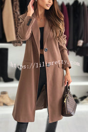 Fashionable Casual Lapel Long Sleeve Single Breasted Loose Coat