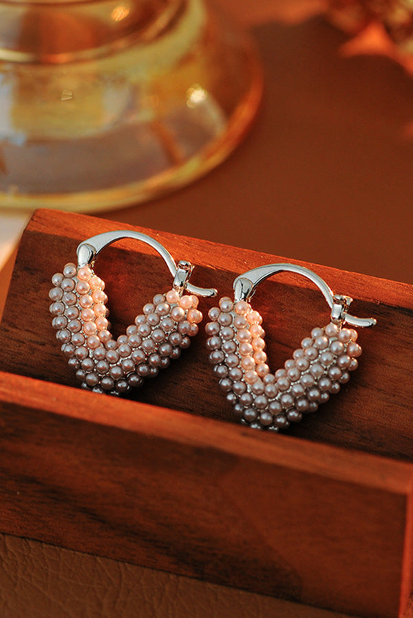 Sweet Pearl Heart Earrings