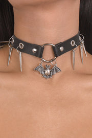 Gothic Hip-hop Style Leather Rivet Bondage Collar