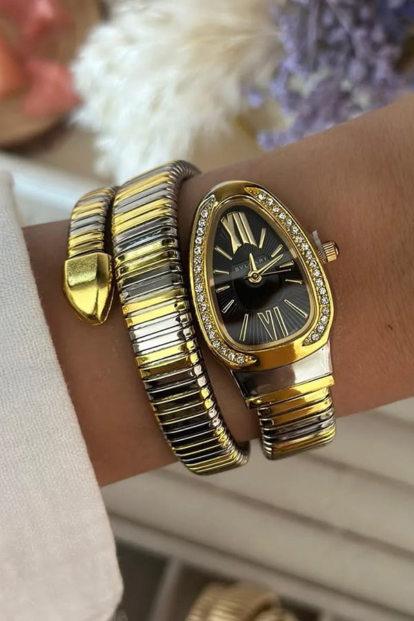 Fashionable Quartz Snake Bracelet Watch