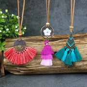 Bohemian Style Tassel Flower Pendant Ethnic Style Retro Necklace