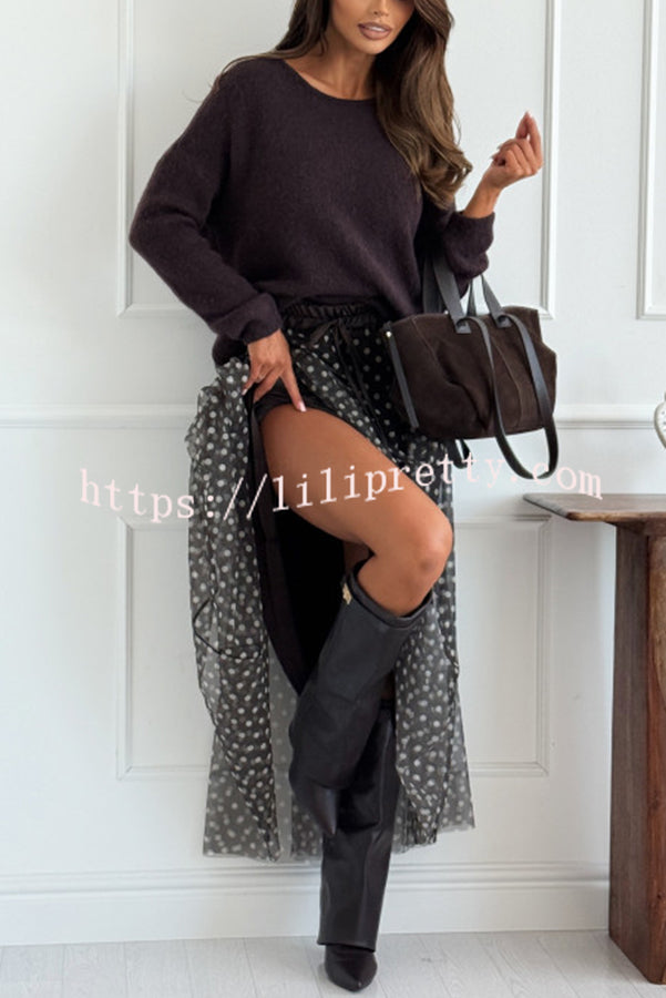 Timeless Treasures Knit Crew Neck Long Sleeve Relaxed Sweater