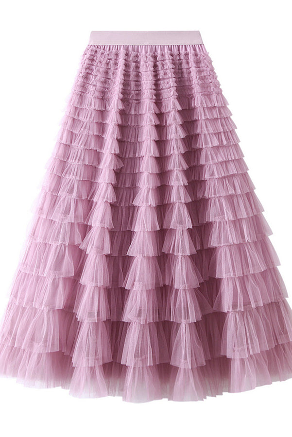 Lilipretty Make a Royal Statement with this Elastic Waist Tulle Skirt lilipretty