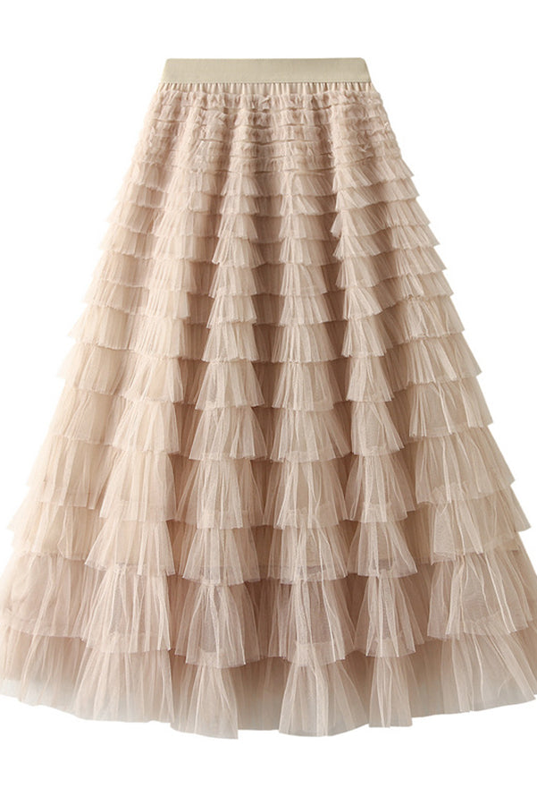 Lilipretty Make a Royal Statement with this Elastic Waist Tulle Skirt lilipretty